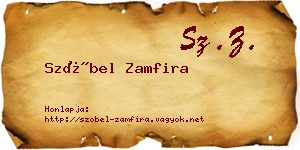Szóbel Zamfira névjegykártya